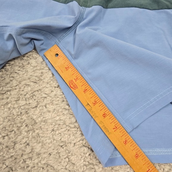 Fair Harbor Board Shorts Mens 34 Green Blue Colorblock Stretch Drawstring Beach - Picture 10 of 13